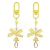 2Pcs Bowknot Plastic Pendant Decorations HJEW-YW00272-02-1