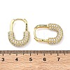 Brass Micro Pave Clear Cubic Zirconia Hoop Earrings EJEW-C182-07B-G-5