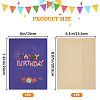Rectangle Word Happy Birthday Pop Up Paper Greeting Card DIY-WH0430-050-2