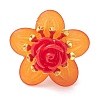 Glass Seed Beaded Rose Flower Pendants PALLOY-MZ01231-02-1
