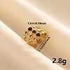 Stylish 304 Stainless Steel Enamel Cuff Ring BK9013-3-1