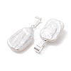 Natural Baroque Keshi Pearl Pendants PALLOY-JF05467-2