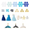 Ocean Theme Beads & Charms DIY Jewelry Making Finding Kit DIY-FS0002-18-2