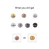 Cheriswelry 80Pcs 8 Colors Alloy Rhinestone Beads FIND-CW0001-12-12
