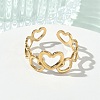 304 Stainless Steel Cuff Open Rings for Women RJEW-L341-01A-G-2