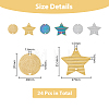 24Pcs 6 Styles 304 Stainless Steel Connector Charms STAS-DC0014-28-2