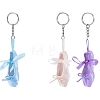 4Pcs 4 Colors Ballet Shoes Polyester Keychains KEYC-GA0001-55-1