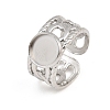 304 Stainless Steel Cuff Ring Components SA-CBA82C8-01B-P-1