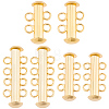 6Pcs 3 Styles Brass Slide Lock Clasps KK-BBC0027-56-1
