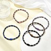Non-magnetic Synthetic Hematite & Natural Gemstone Beads Stretch Bracelets for Women Men BJEW-JB13808-1