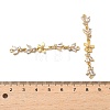 Brass Pave Clear Cubic Zirconia Connector Charms X-KK-Z139-12G-03-3