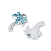 Alloy Rhinestone Pendants PALLOY-E775-19P-2