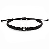 Cube with Letter Pattern Resin Beads Braided Bead Bracelets FS-WGC1D79-12-1