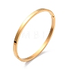 3Pcs 3 Color Ion Plating(IP) 304 Stainless Steel Classic Simple Plain Bangle BJEW-B055-05-3