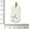 304 Stainless Steel Rhinestone Stamping Blank Tag Pendants STAS-G346-16P-3