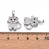 Brass Micro Pave Cubic Zirconia Pendants KK-N257-28P-3