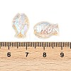 Electroplate and Golden Metal Enlaced Glass Beads EGLA-T029-01M-4
