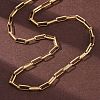 304 Stainless Steel Paperclip Chain Necklaces NJEW-Q013-03G-1
