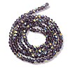 Electroplate Transparent Glass Beads Strands EGLA-A046-01A-11-3