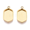 304 Stainless Steel Pendant Cabochon Component STAS-Q113-24B-G-1