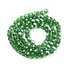 Electroplate Transparent Glass Beads Strands EGLA-A035-T6mm-A11-2