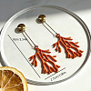 Iron & Alloy Stud Dangle Earrings for Women WGC6E9F-01-4