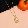 Halloween Brass Ghost Pendant Necklaces for Women FS-WG65C6E-01-1