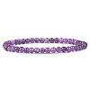 4mm Round Natural Amethyst Beads Bracelet for Men KG3069-35-1