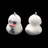 Flocking Opaque Resin Pendants RESI-F064-A07-2