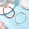 2Pcs 2 Styles Glass Beads Stretch Bracelet Set for Women BJEW-JB11568-1