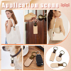 30Pcs 3 Styles Wood Blank & Imitation Leather Pendant Keychains KEYC-GA0001-60-5