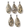 Natural Dalmatian Jasper Pendants GG-CBACB71-02P-12-1