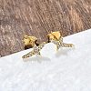 925 Sterling Silver Clear Cubic Zirconia Stud Earrings EJEW-Q032-01D-G-3