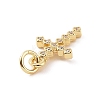 Brass Micro Pave Cubic Zirconia Charms KK-C012-43G-3