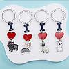 WEWAYSMILE 2 pcs Dog Keychain Car Keychain Pet Pendant Key-Ring Lovely Dog Key-ring Portable Metal Keychain Gift for Pet Lover Birthday Puppy Theme Party Supplies (Black Bulldog) JX793A-5