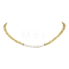 Natural Cultured Freshwater Pearl & Glass Beaded Necklaces for Women NJEW-JN06080-3
