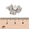 Brass Micro Pave Clear Cubic Zirconia Box Clasps KK-C075-17P-3