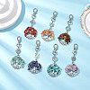 Chakra Natural & Synthetic Gemstone Chips Beads & Alloy Tree of Life Pendant Decorations GG-CJ775D-1