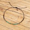Glass Seed Bead & Brass Beads Braided Bead Bracelets DN7450-7-1