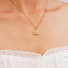 Brass Pave Cubic Zirconia Crown Pendant 304 Stainless Steel Cable Chain Necklaces for Women WGD413B-03-1