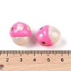 Natural Pearl with Cubic Zirconia Enamel Beads PEAR-G014-02C-3