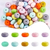 20Pcs 10 Colors Rondelle Silicone Beads JX323A-01-1