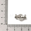 Rack Plating Ring Brass Micro Pave Cubic Zirconia Fold Over Clasps KK-F883-19P-01-3