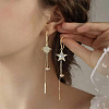 10 Pairs Brass Twist Rope Shape Earring Hooks KK-BC0008-53-5