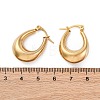 Ion Plating(IP)  304 Stainless Steel Hoop Earrings X-EJEW-A059-03G-2