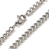 201 Stainless Steel Cuban Link Chain Necklaces NJEW-L173-022P-1