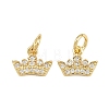 Brass Micro Pave Clear Cubic Zirconia Charms KK-A269-29G-1