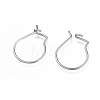 304 Stainless Steel Hoop Earrings Findings STAS-H436-02P-2