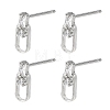 SHEGRACE Brass Micro Pave Cubic Zirconia Stud Earrings XGRQ4N847-727P-1