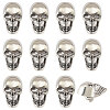 12Pcs Skull Alloy Lapel Pin Backs for Men's Suit JEWB-PH0001-91-1